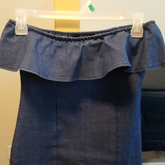 Denim Fitted Dress - Picture 3 of 4